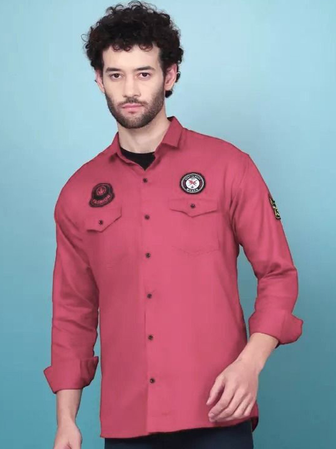 

GREENFLAIR Men Opaque Casual Shirt, Pink