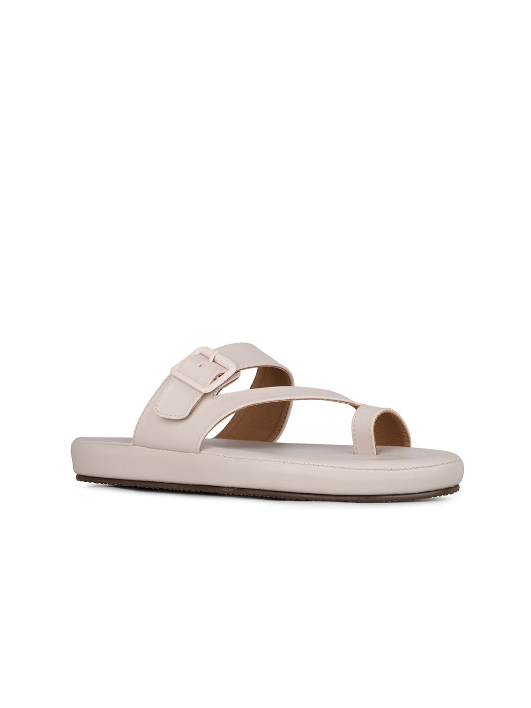 

Inc 5 Women One Toe Flats with Buckles, Cream