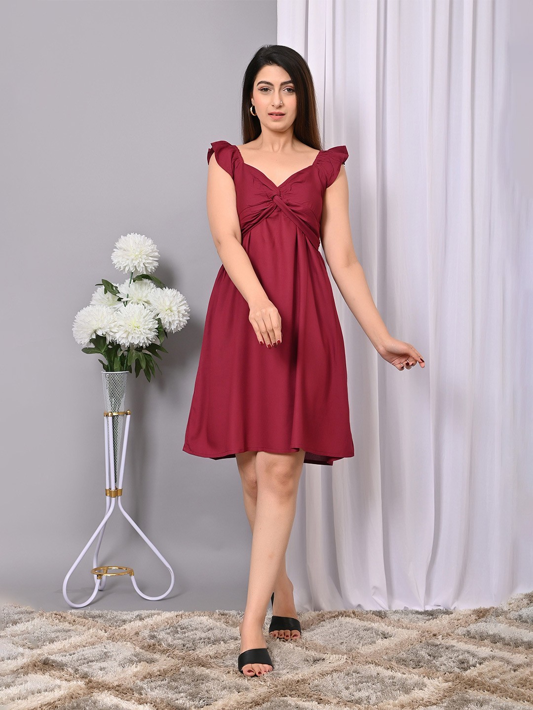 

VYMO Fit & Flare Dress, Purple