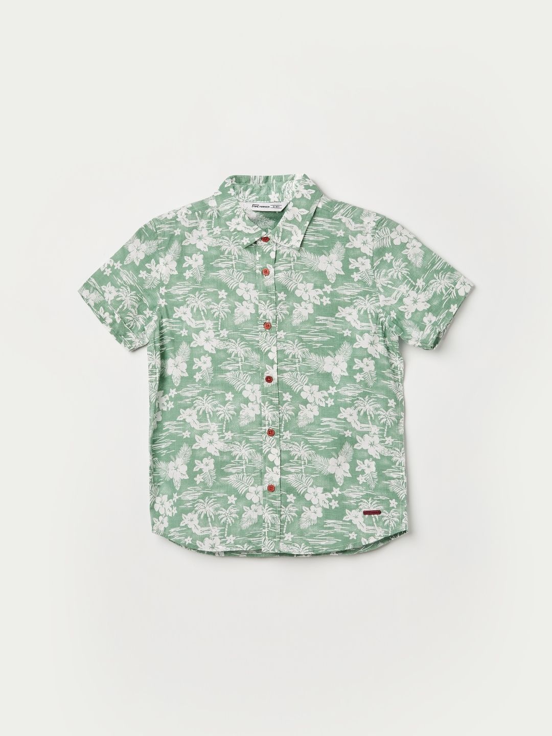 

Fame Forever by Lifestyle Boys Spread Collar Floral Printed Cotton Casual Shirt, Green