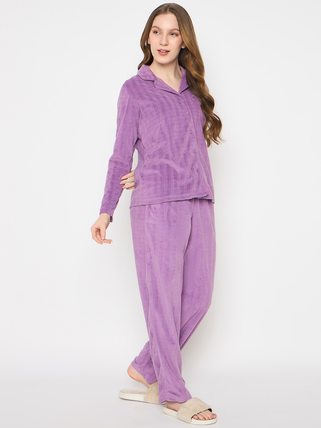 

MADAME M SECRET Women Regular Fit Night suit, Purple