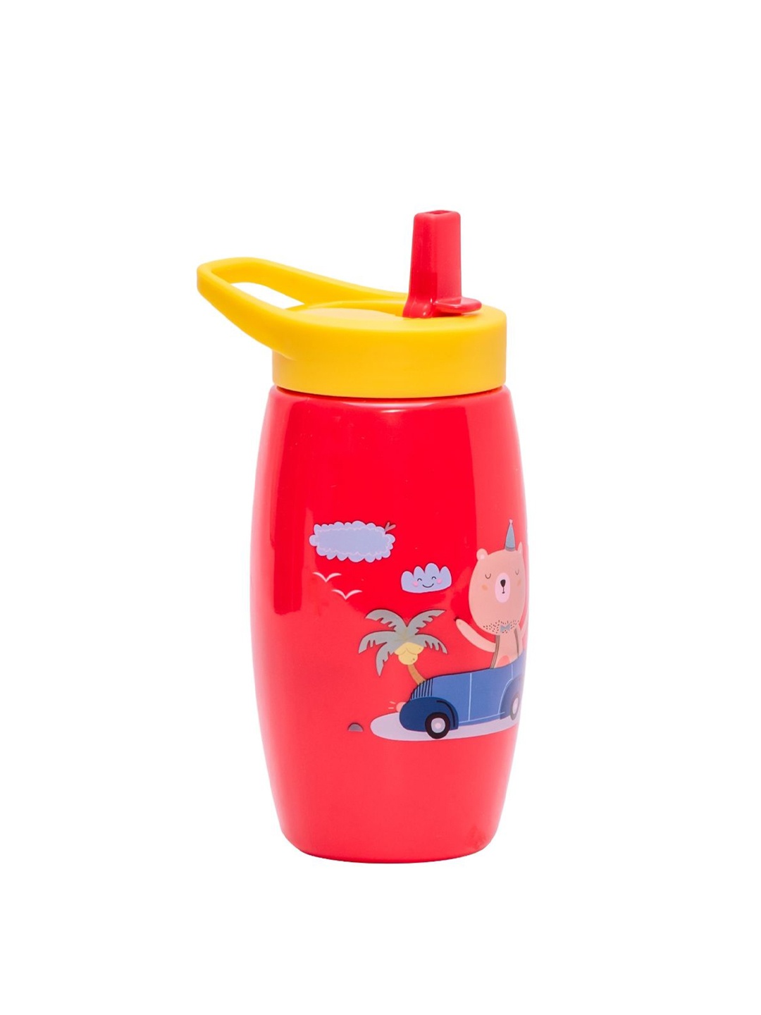 

Adore Kids Printed Flip to Sip Sipper with Handle, Red