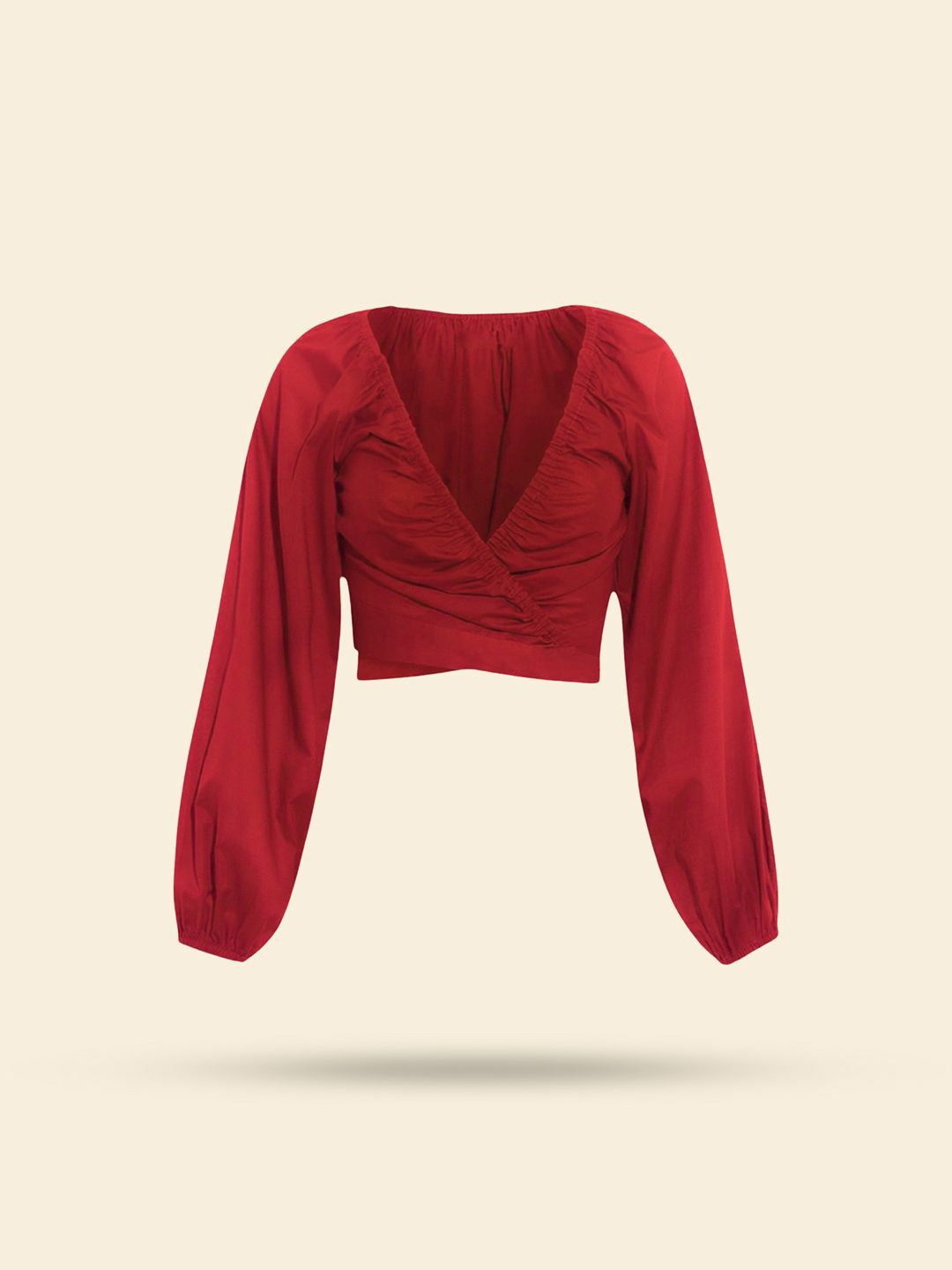

StyleCast Curve Crop Top, Red