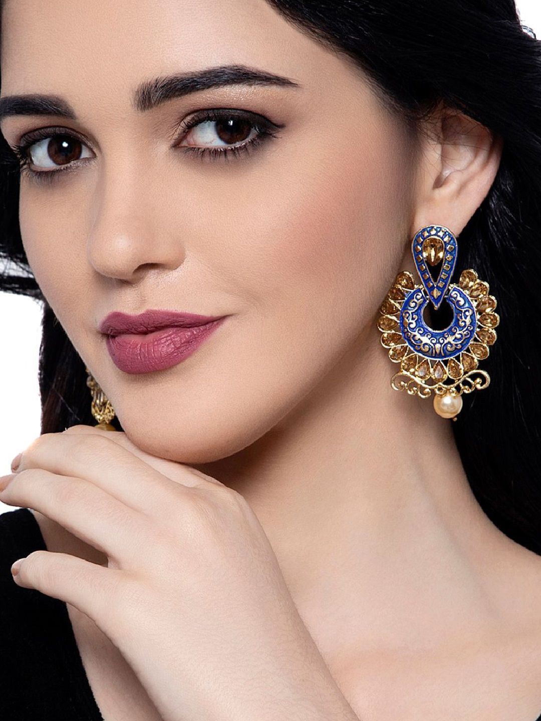 

DressBerry Circular Drop Earrings, Gold