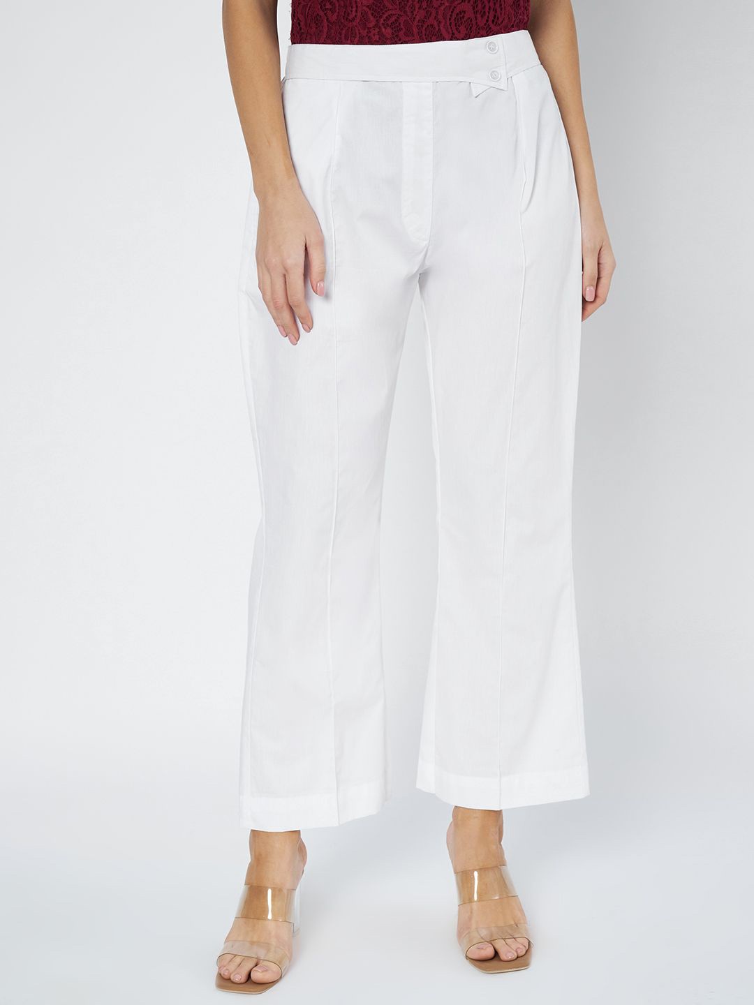 

BCZ Style Women Cotton Palazzo, White