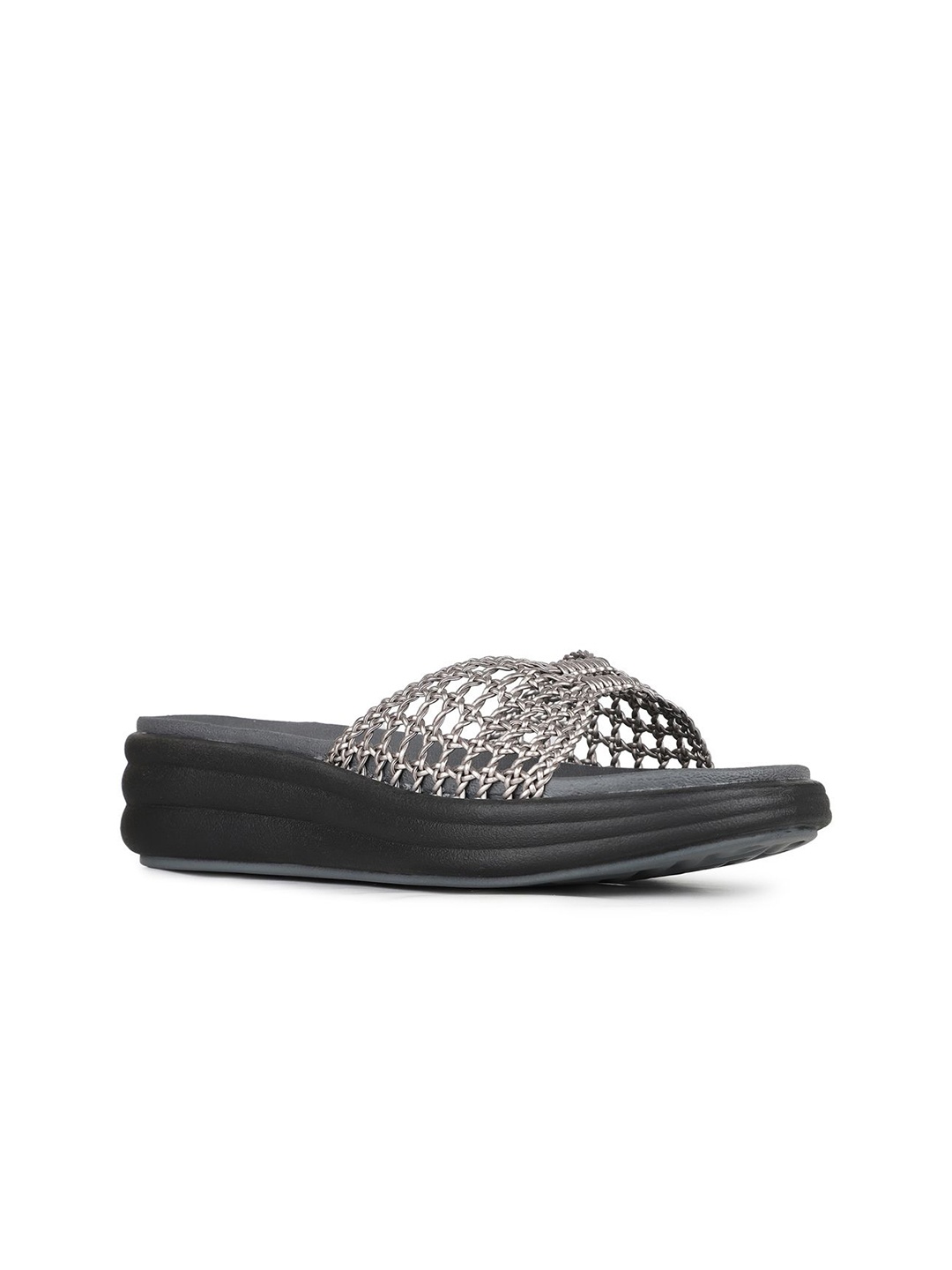 

Inc 5 Women Embellished Party Open Toe Flats, Grey