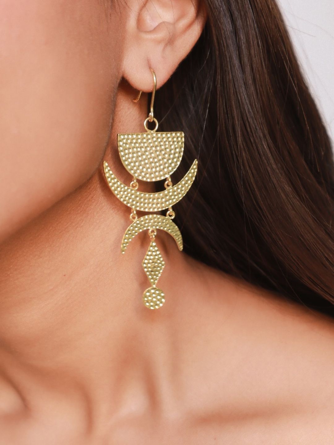 

House of Pehr Gold Plated Contemporary Drop Earrings