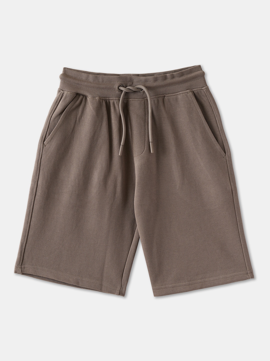 

R&B Boys Cotton Regular Fit Shorts, Brown