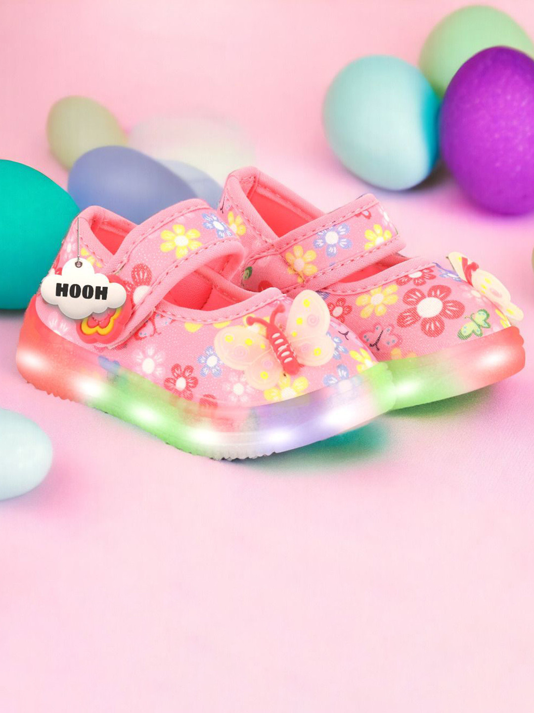 

HOOH Now Comfort in Fashion Girls Printed Sneakers, Pink
