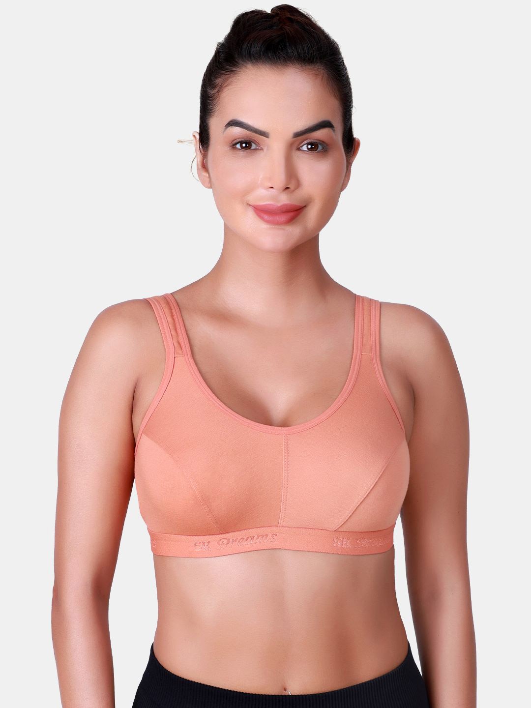 

SKDREAMS Cotton Full Coverage Workout Bra, Copper