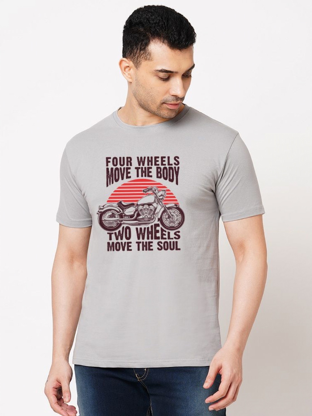 

Wear Your Opinion Men Graphic Printed Round Neck Cotton T-shirt, Grey