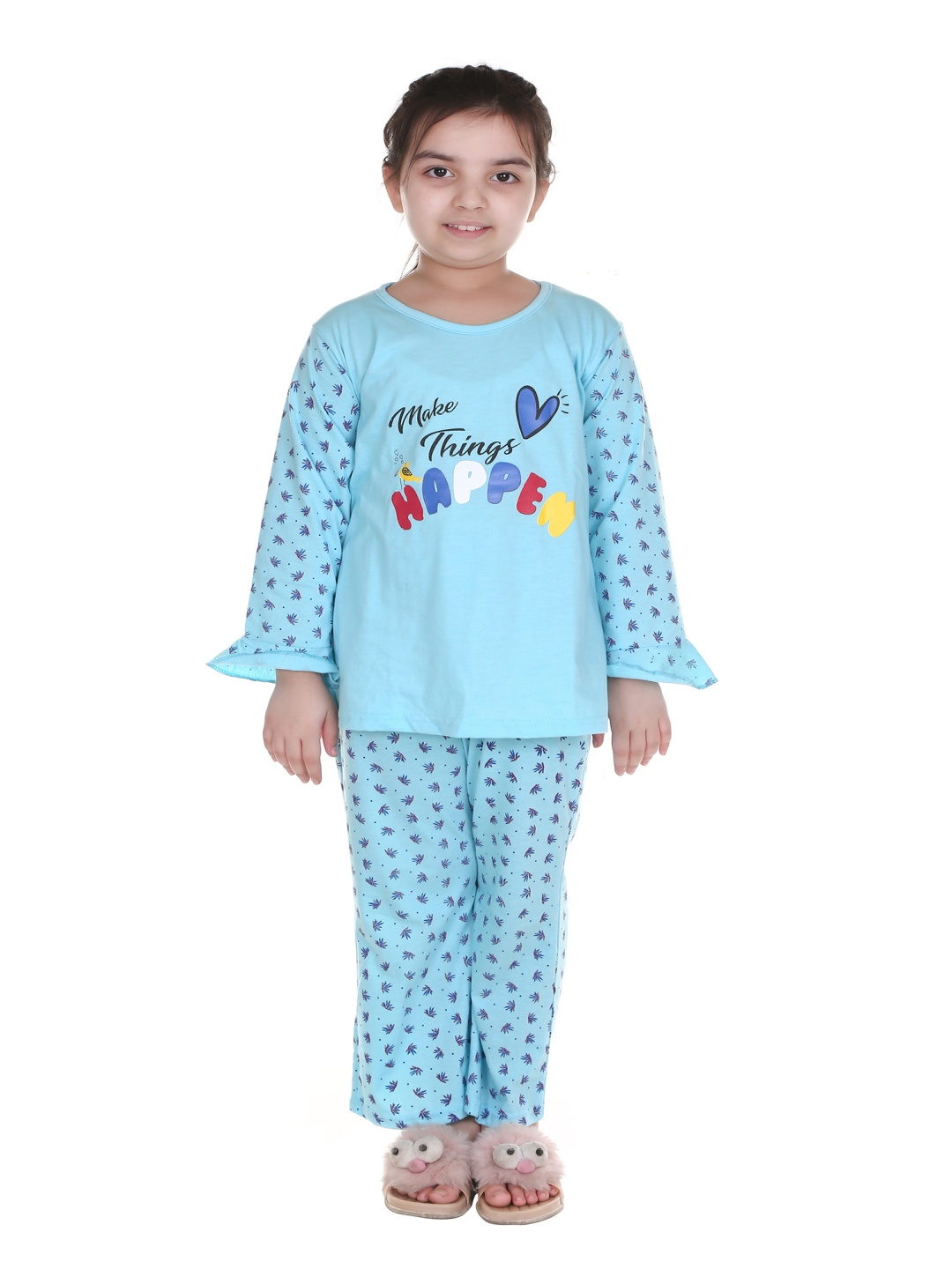 

MMShopy Unisex Kids Printed Night suit, Blue