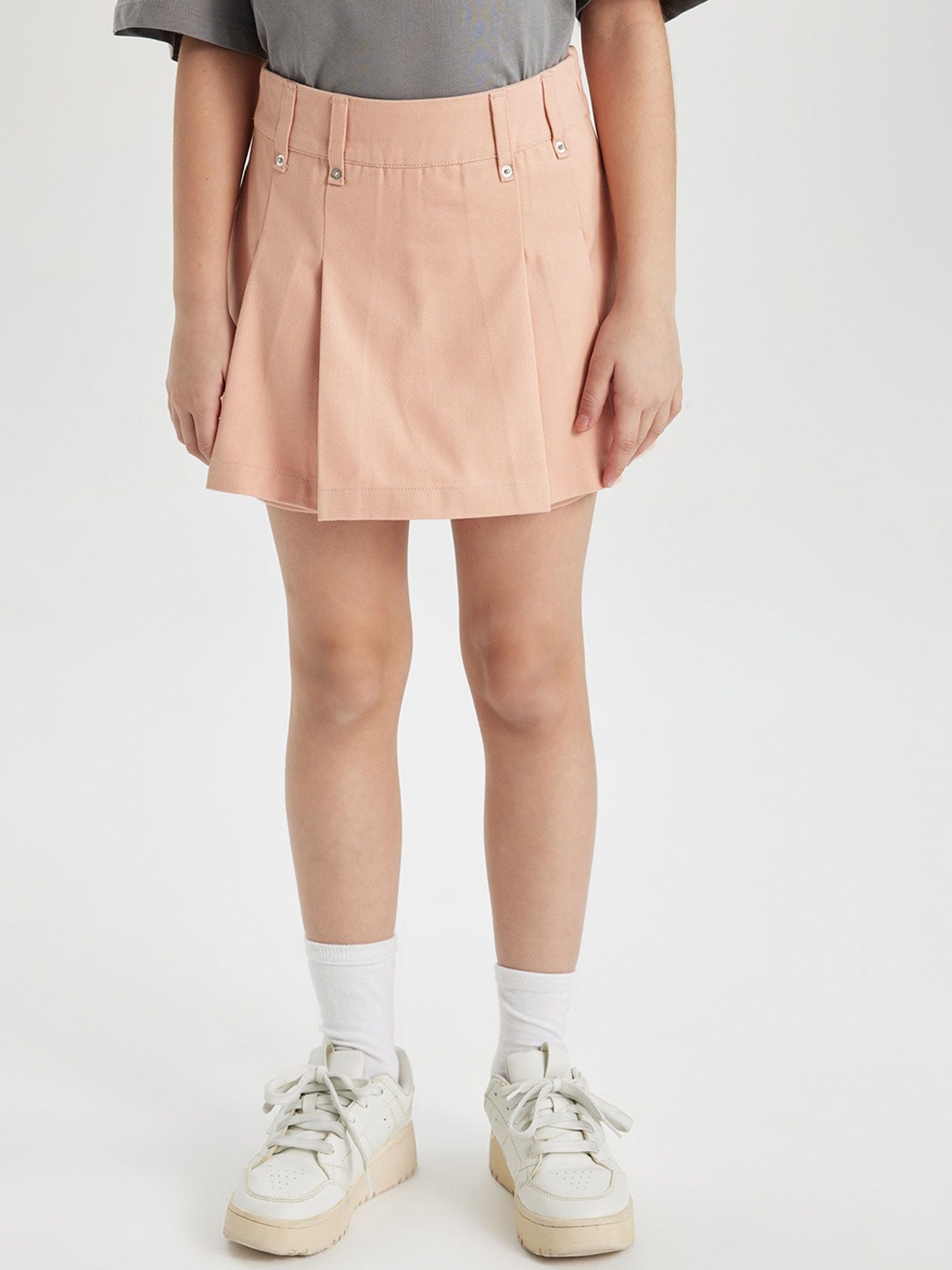 

DeFacto Girls A-Line Mini Skirt, Beige