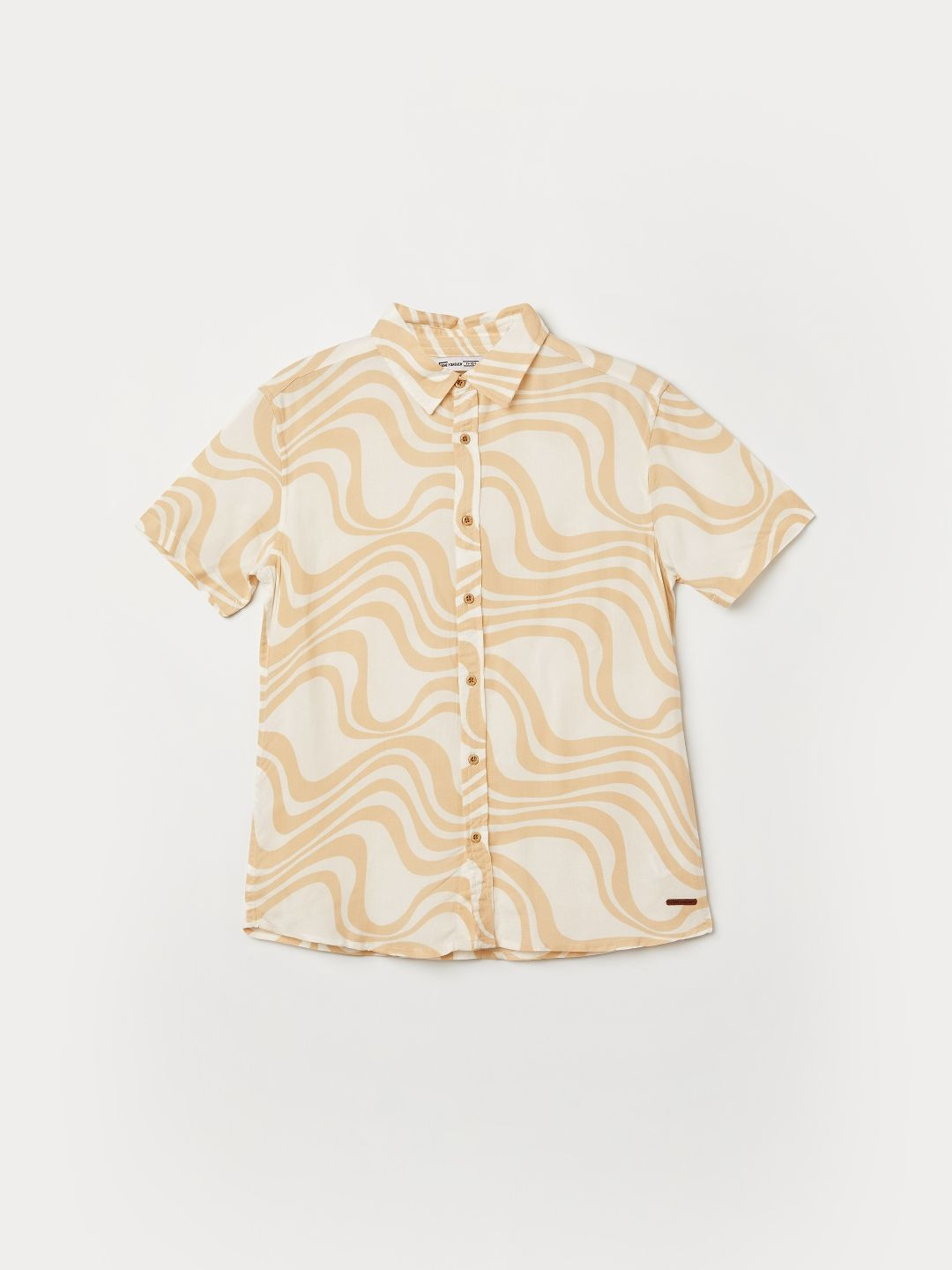 

Fame Forever by Lifestyle Boys Spread Collar Abstract Printed Casual Shirt, Off white