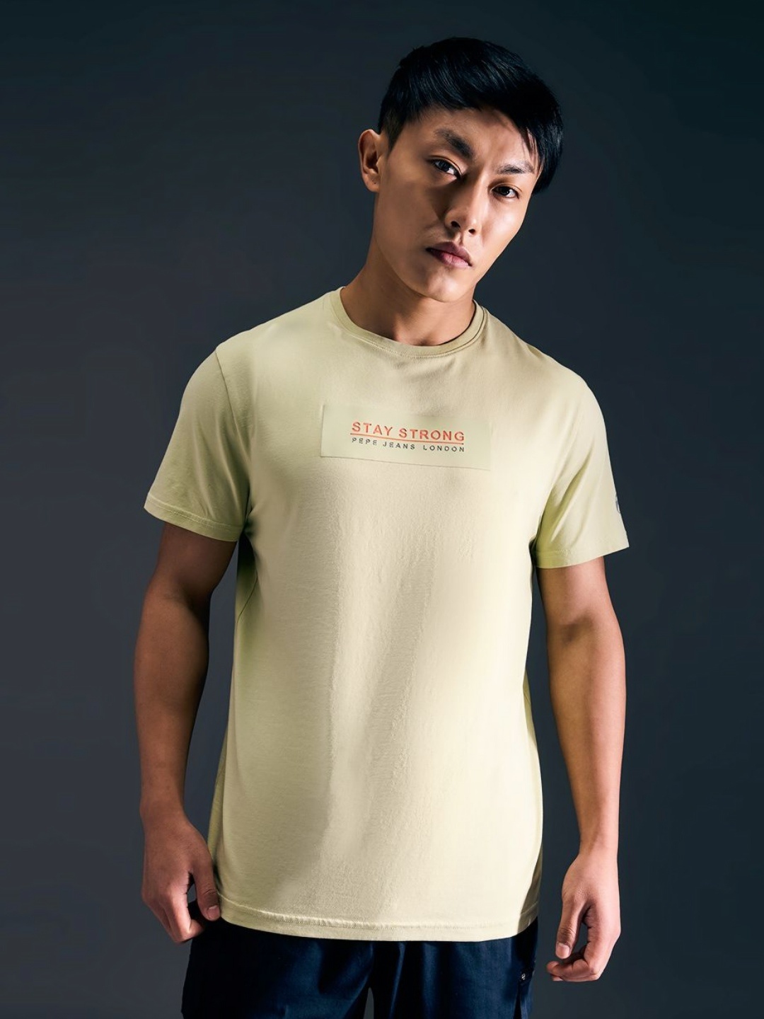 

Pepe Jeans Men Printed Pockets Slim Fit T-shirt, Green