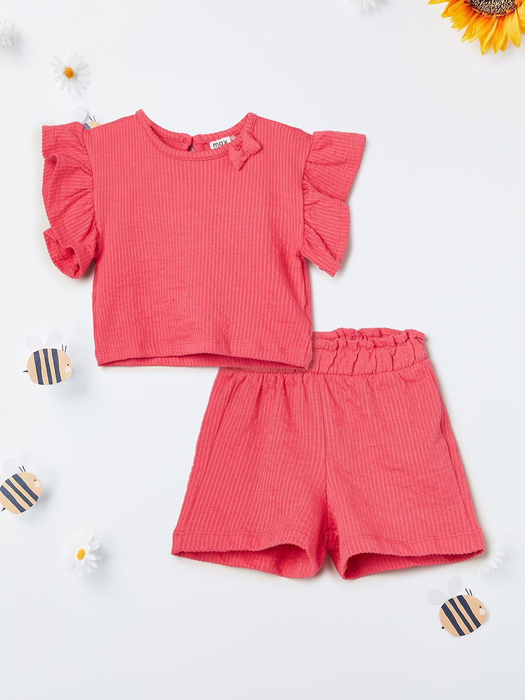 

max Girls Top with Shorts, Pink