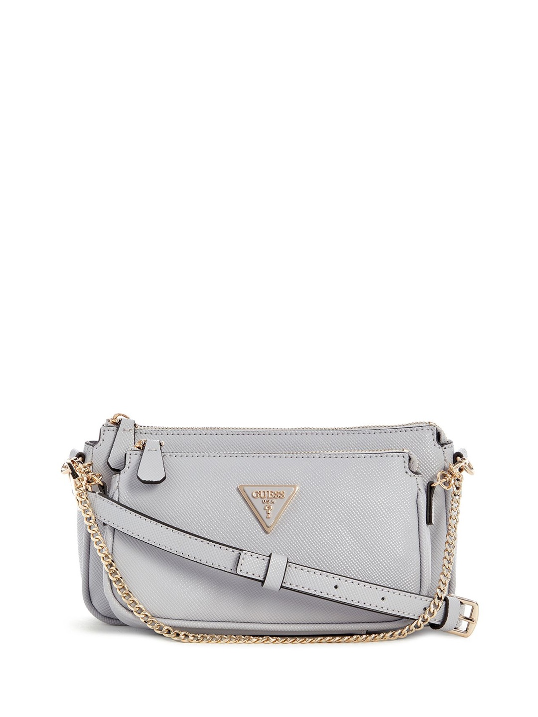 

GUESS Women Textured Structured Shoulder Bag, Taupe