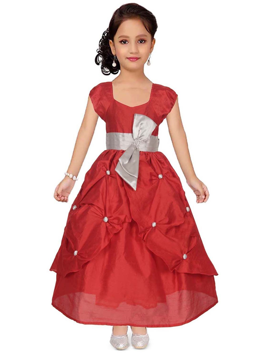 

Wow Princess Girls Fit and Flare Maxi Dress, Red