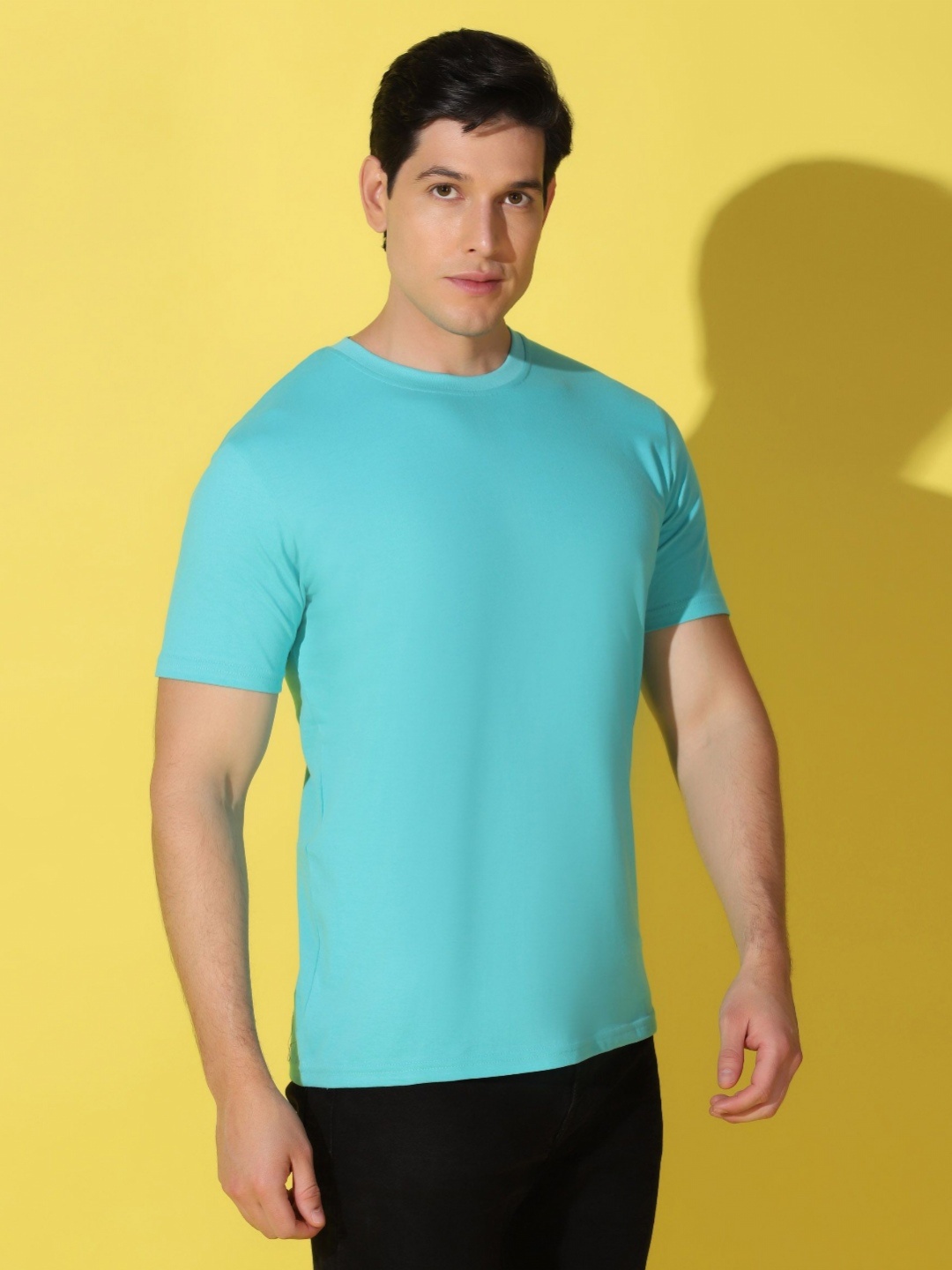 

WOOSTRO Men Slim Fit T-shirt, Sea green