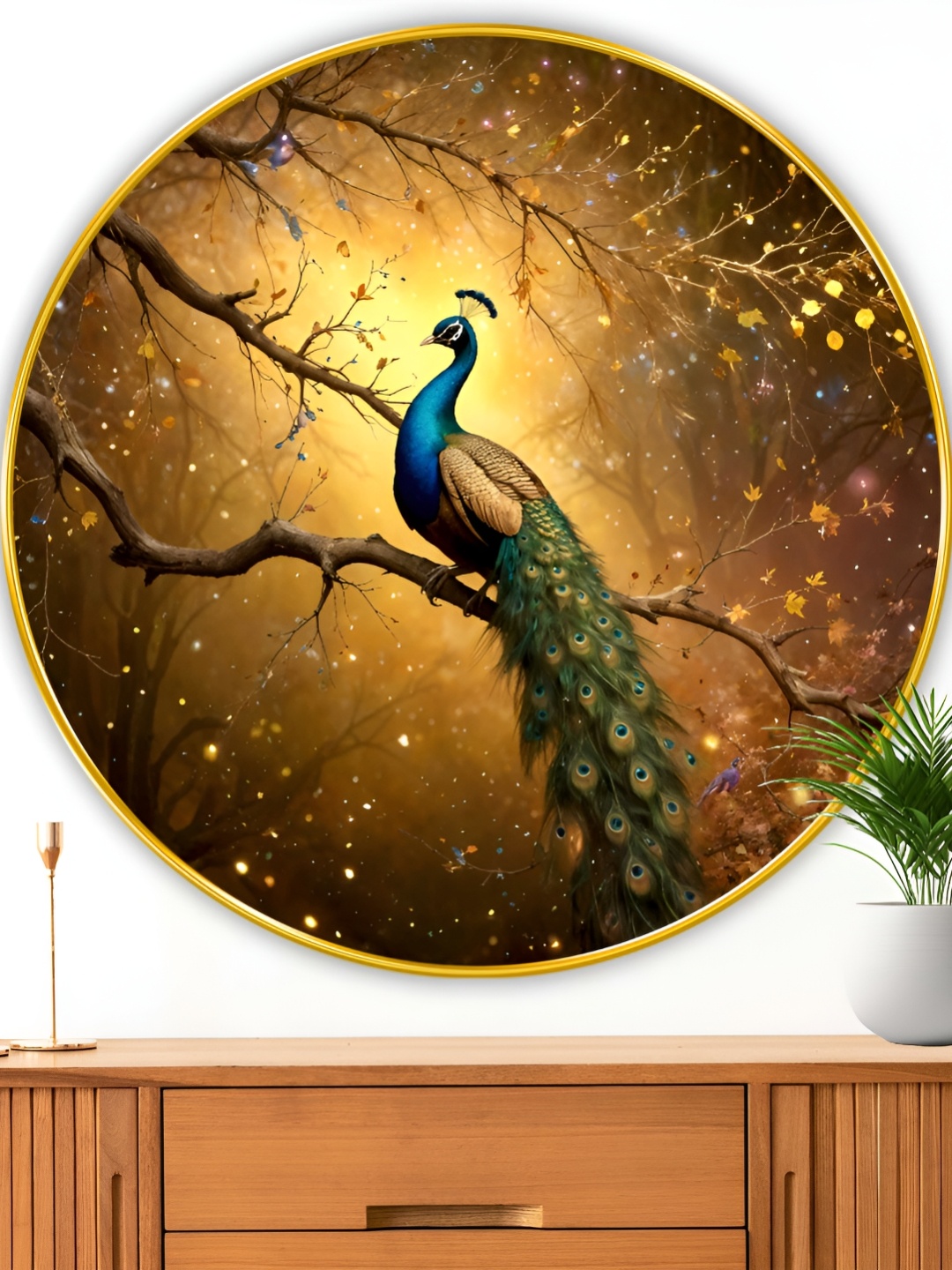 

Myntra Elegant Homes Blue & Green Peacock Birds And Animals Wooden Wall Art