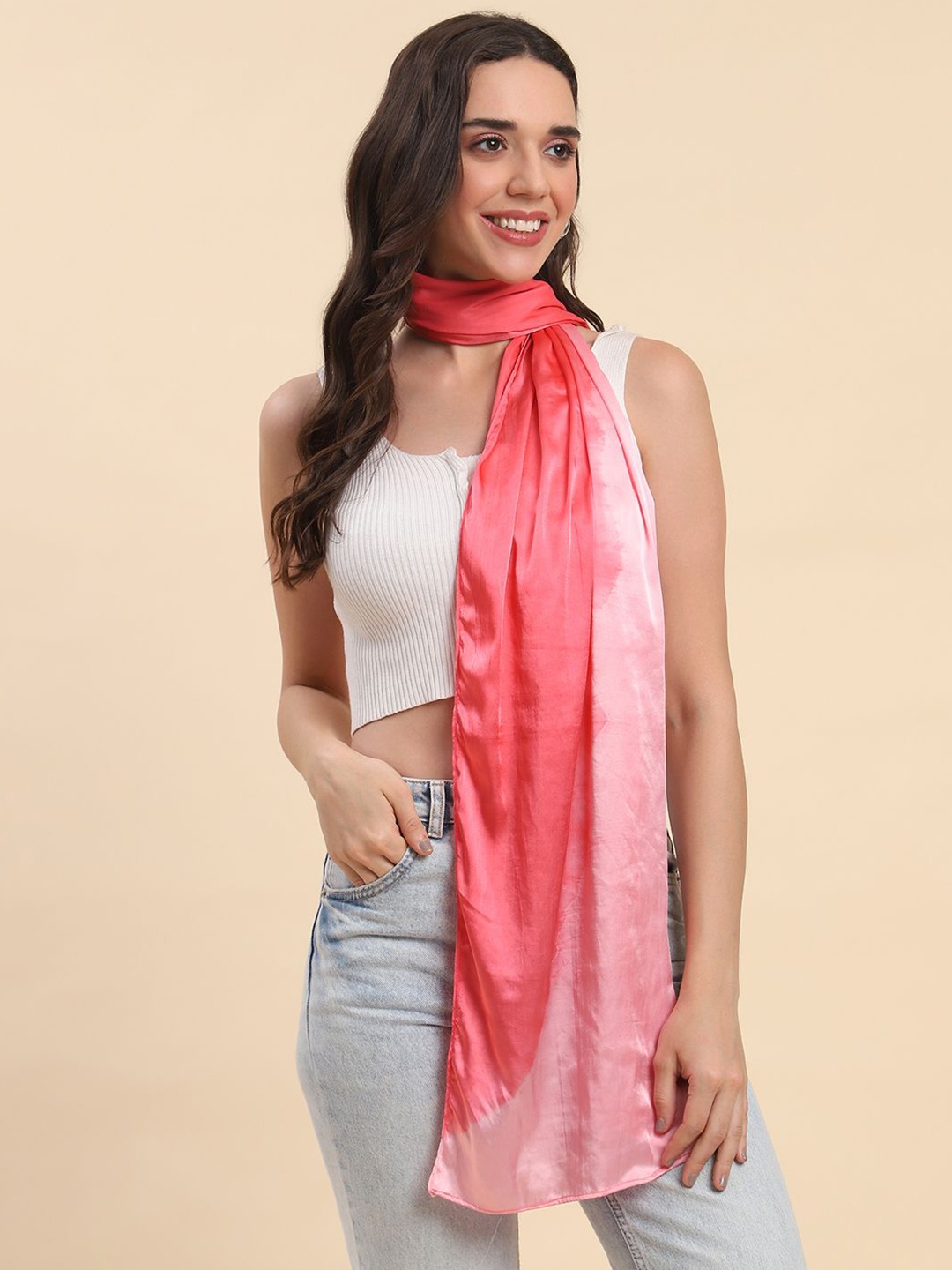 

La Vastraa Women Scarf, Pink