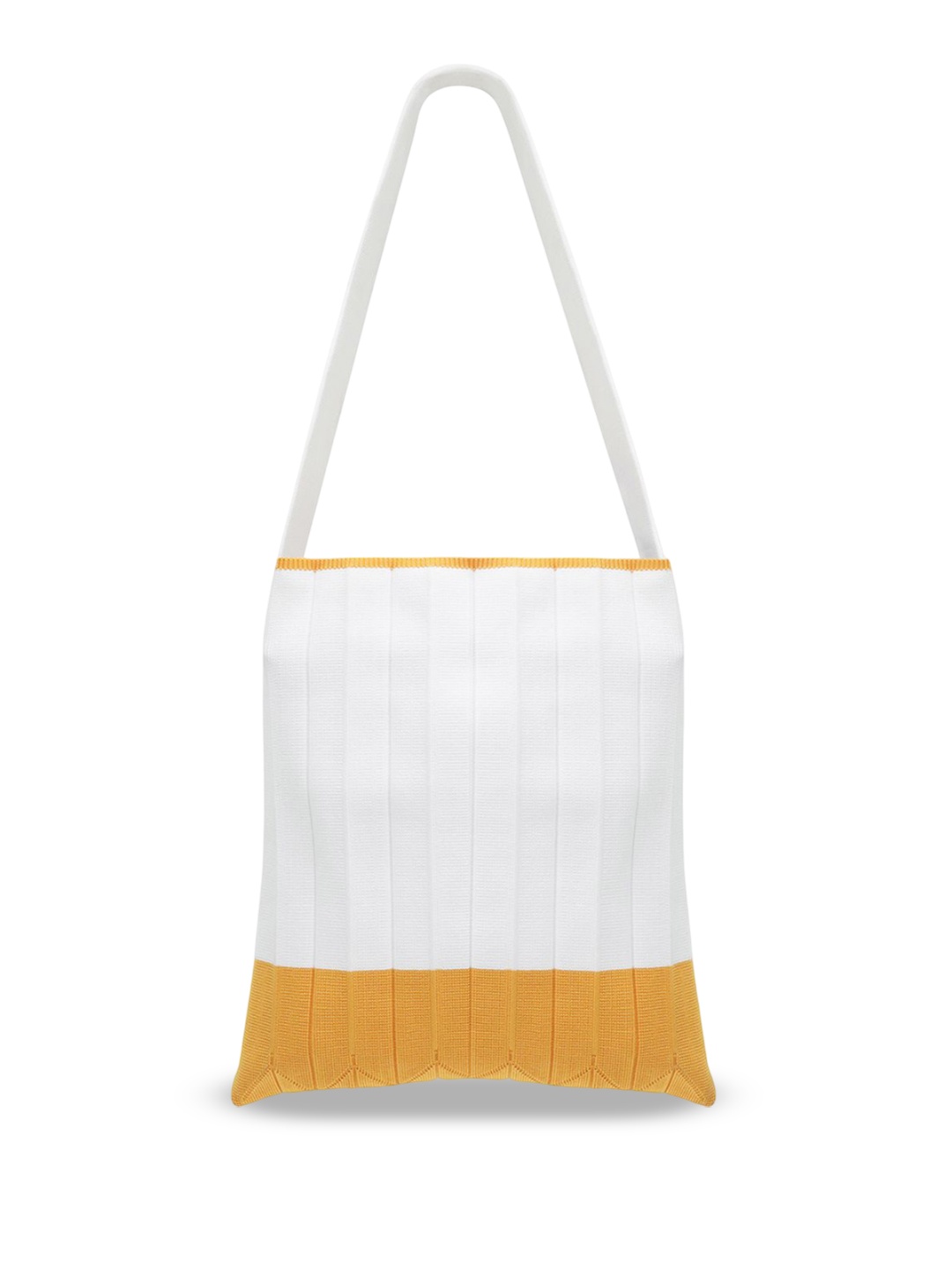 

RAREISM Women FLOUNCE Colourblocked Shopper Tote Bag, White