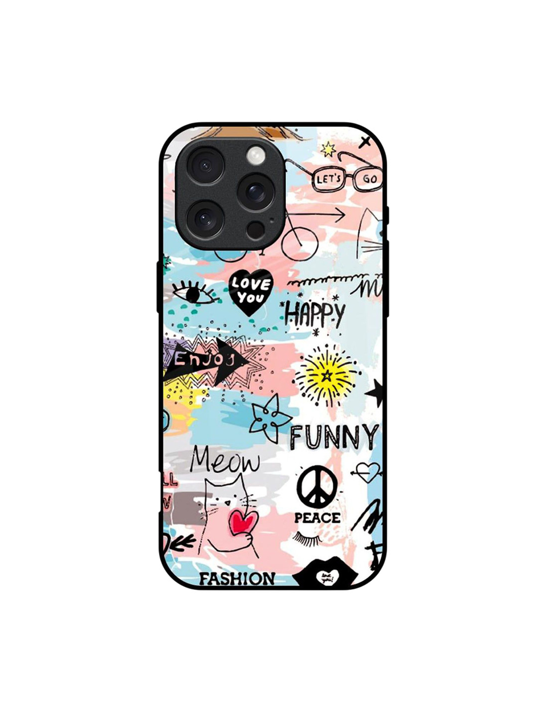 

QRIOH Typography Printed iPhone 16 Pro Max Back Case Mobile Accessories, White