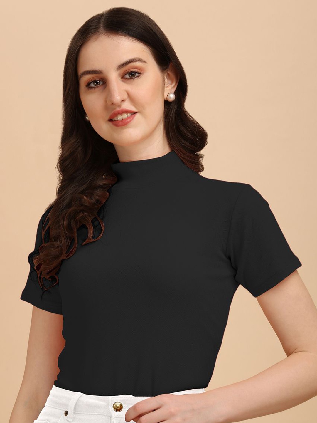 

CORSICA Crepe Top, Black