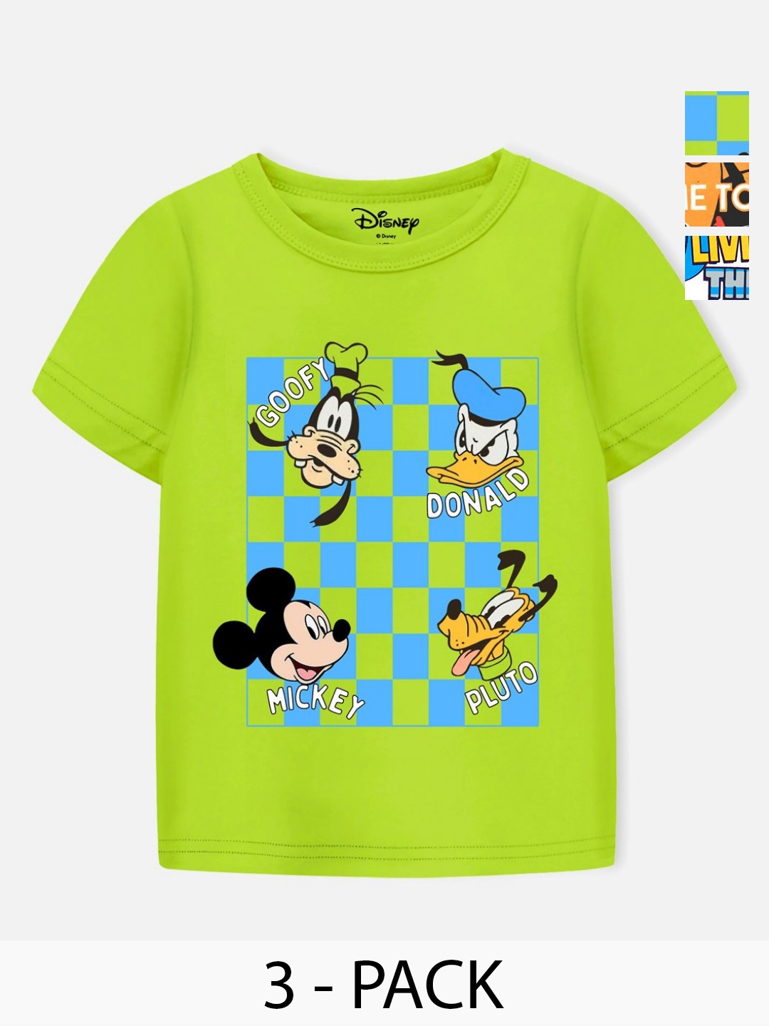 

Disney By Miss and Chief Boys 3 Printed Applique T-shirt, Green