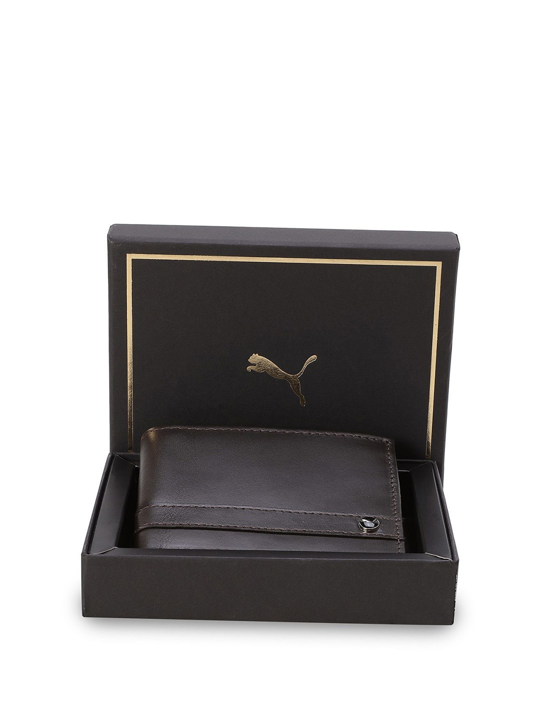 

Puma Unisex Metal World Logo Wallet, Brown