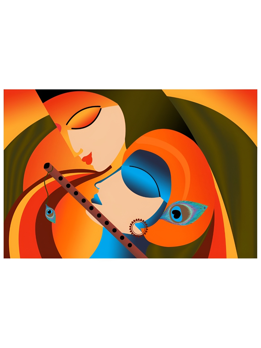 

Inephos Orange & Blue Religious Canvas Wall Art