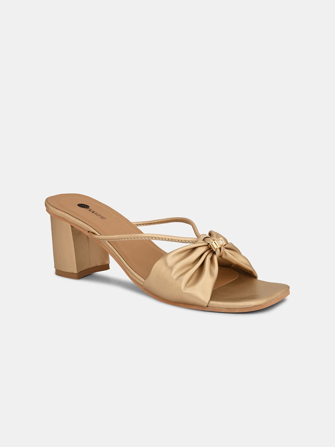 

DIVASTRI Women Block Sandals, Gold