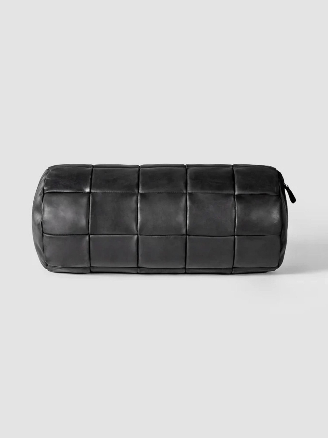 

NOORA Black Geometric Leather Round Cushion Covers