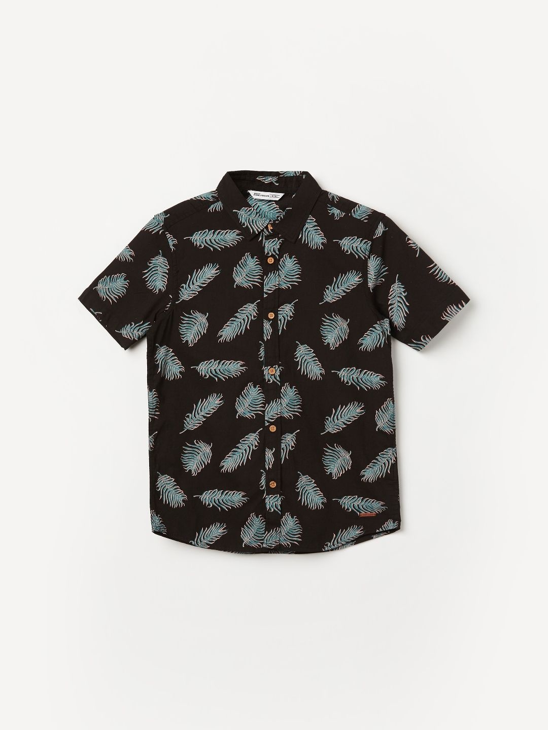 

Fame Forever by Lifestyle Boys Spread Collar Floral Printed Cotton Casual Shirt, Black