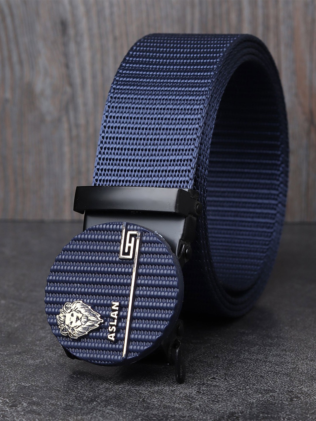 

Provogue Men Textured Belt, Navy blue