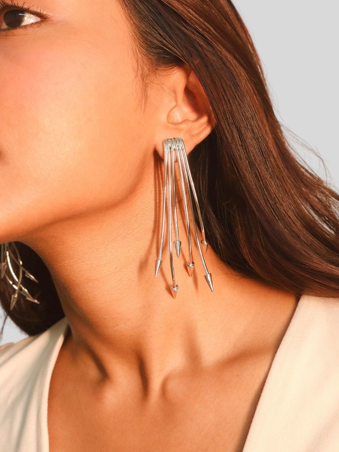 

House of Pehr Silver Plated Contemporary Drop Earrings