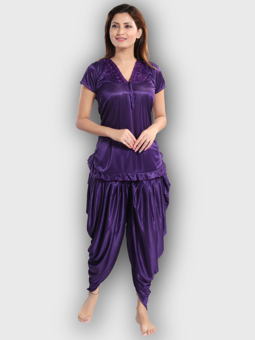 

Dreambe Women Night suit, Purple