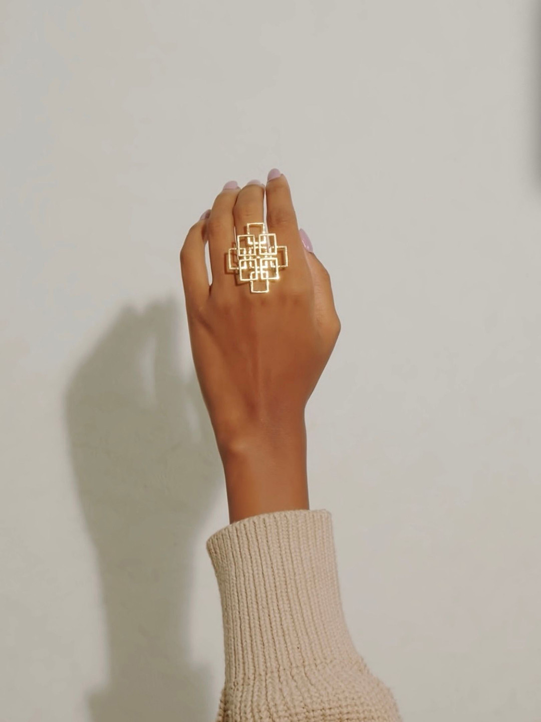 

House of Pehr Gold Plated Trendy Adjustable Maya Ring