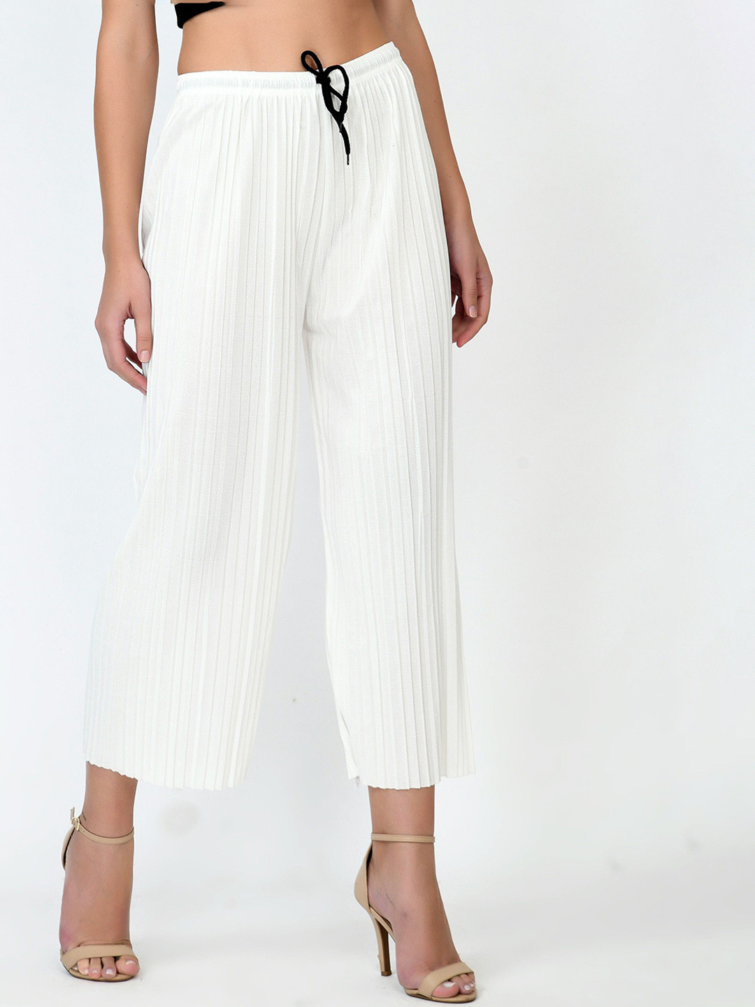 

Purser Women Original Regular Fit Mid-Rise Culottes Trousers, White