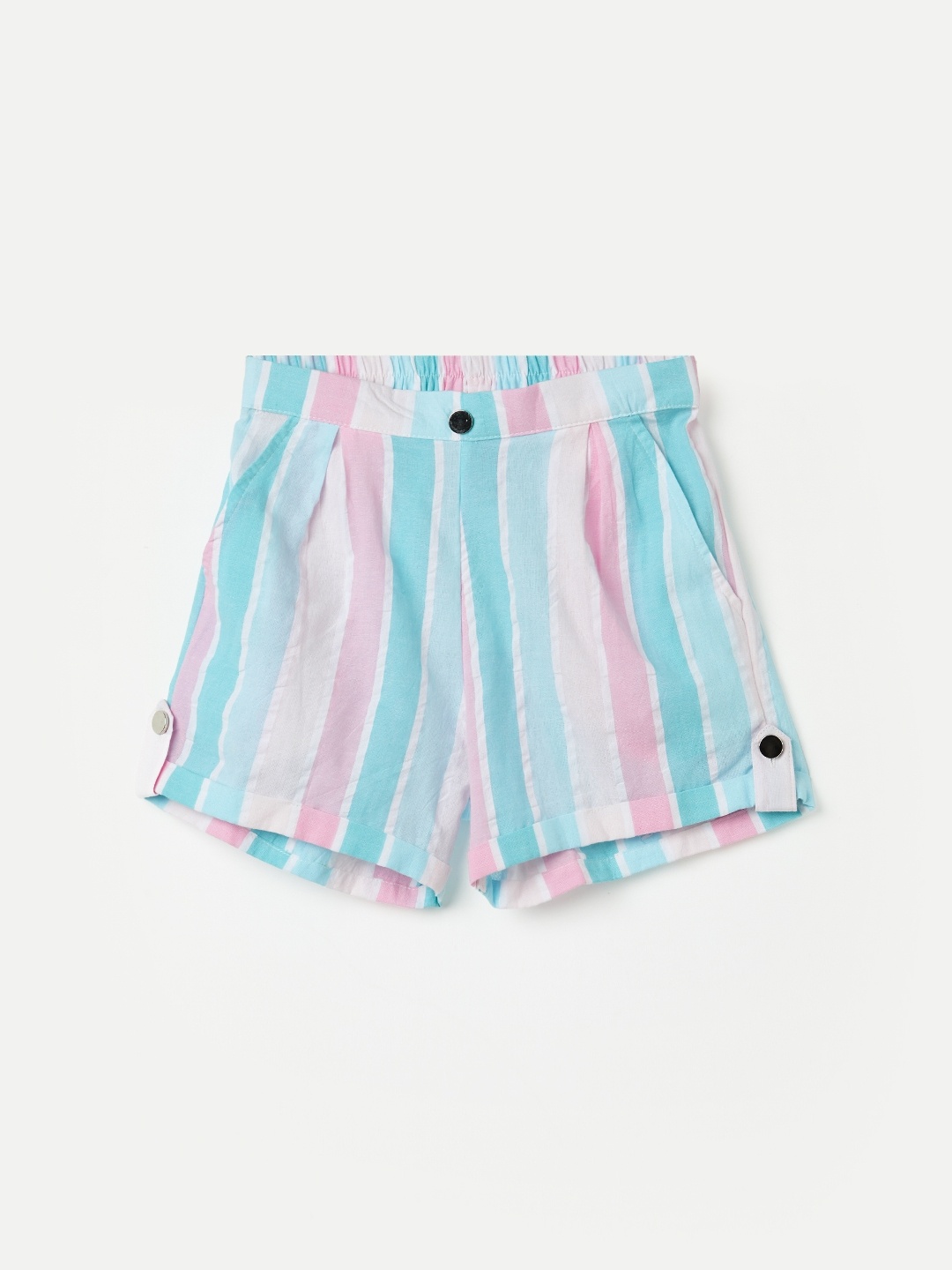

Fame Forever by Lifestyle Girls Striped Technology Shorts, Multi