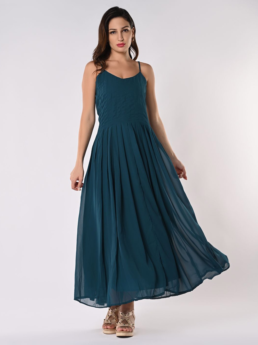 

Iti Georgette Maxi Dress, Teal