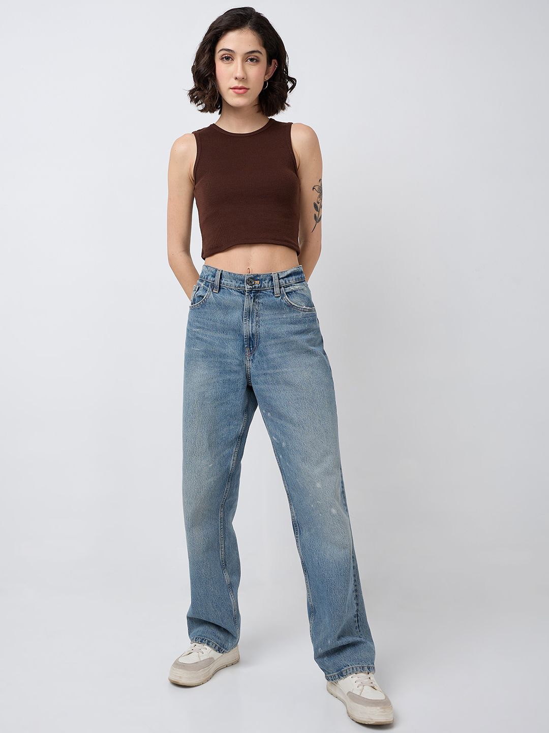 

SZN Crop Top, Brown