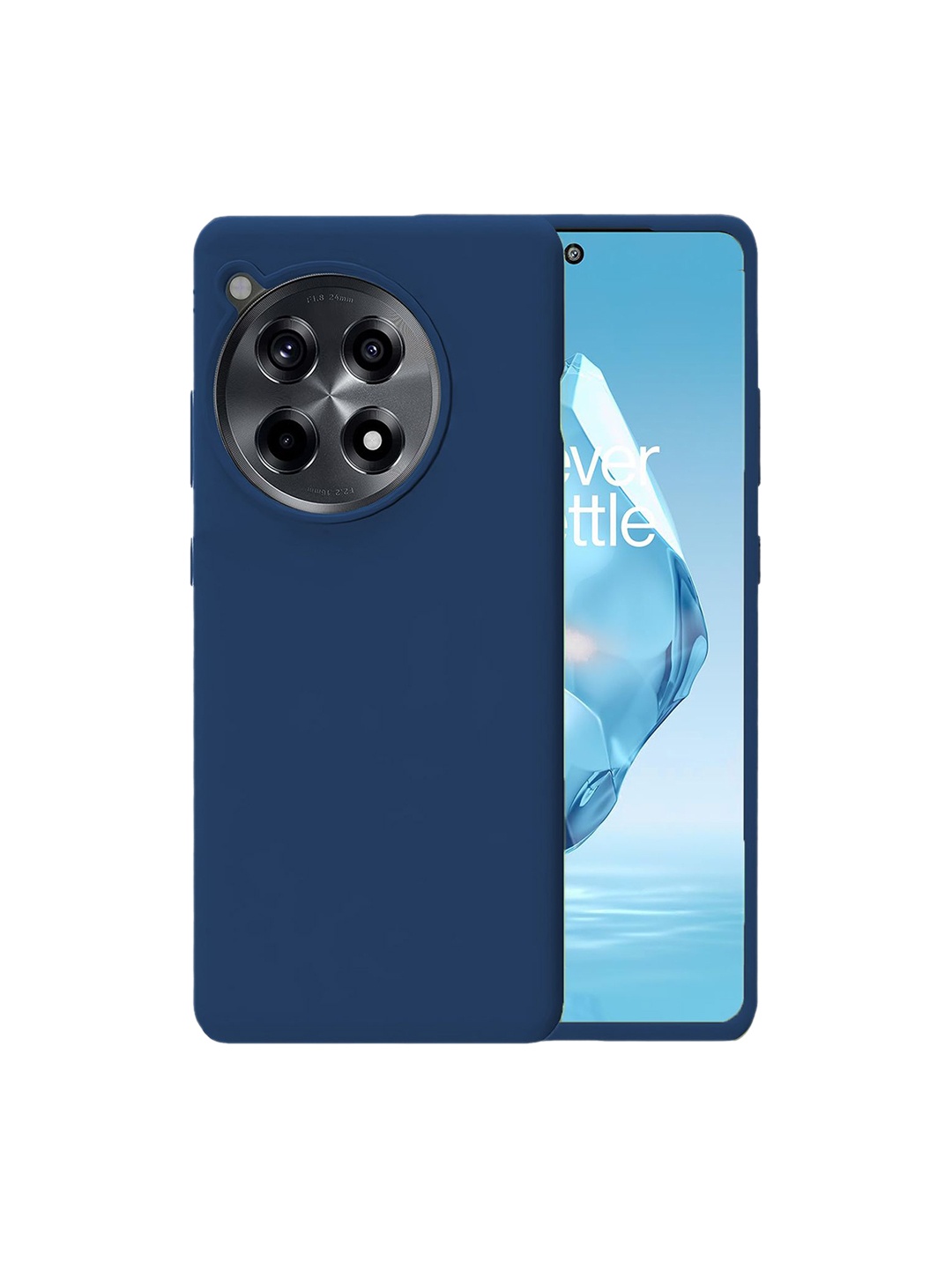 

LIRAMARK Solid OnePlus 12 5G Liquid Silicone Soft Back Case, Blue