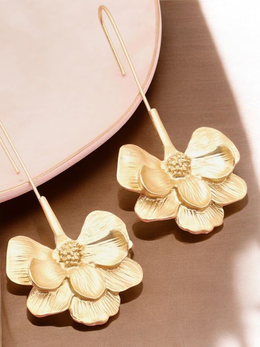 

fabula Floral Shaped Drop Earrings, Gold