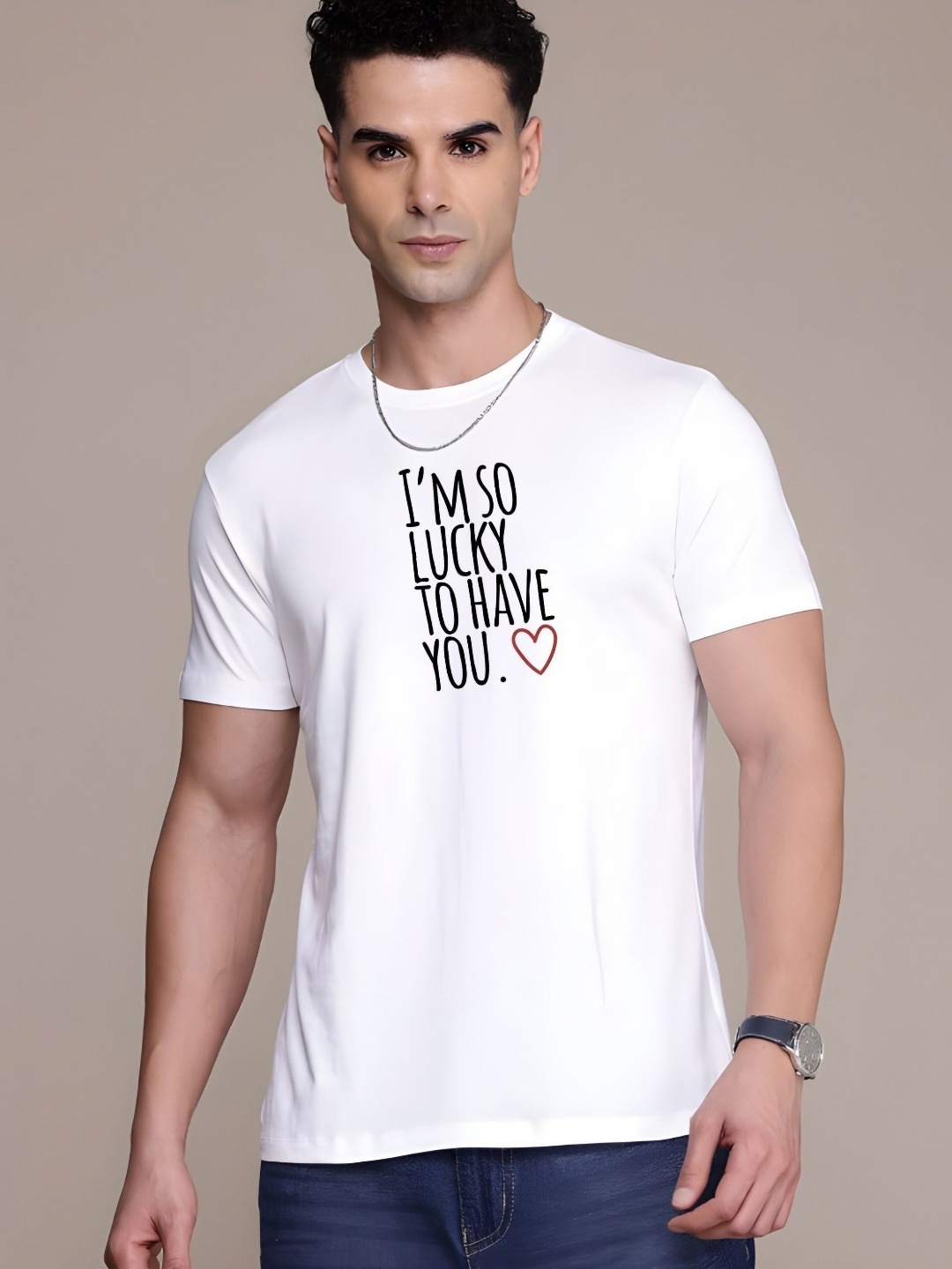 

SZN Men Typography Printed Round Neck Cotton T-shirt, White