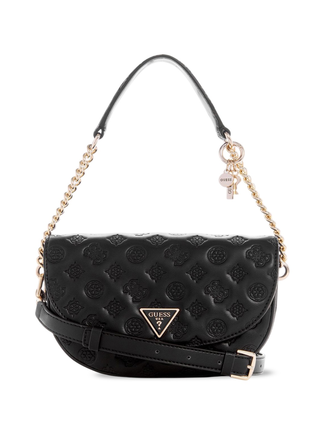 

GUESS Women Textured Structured Handheld Bag, Black