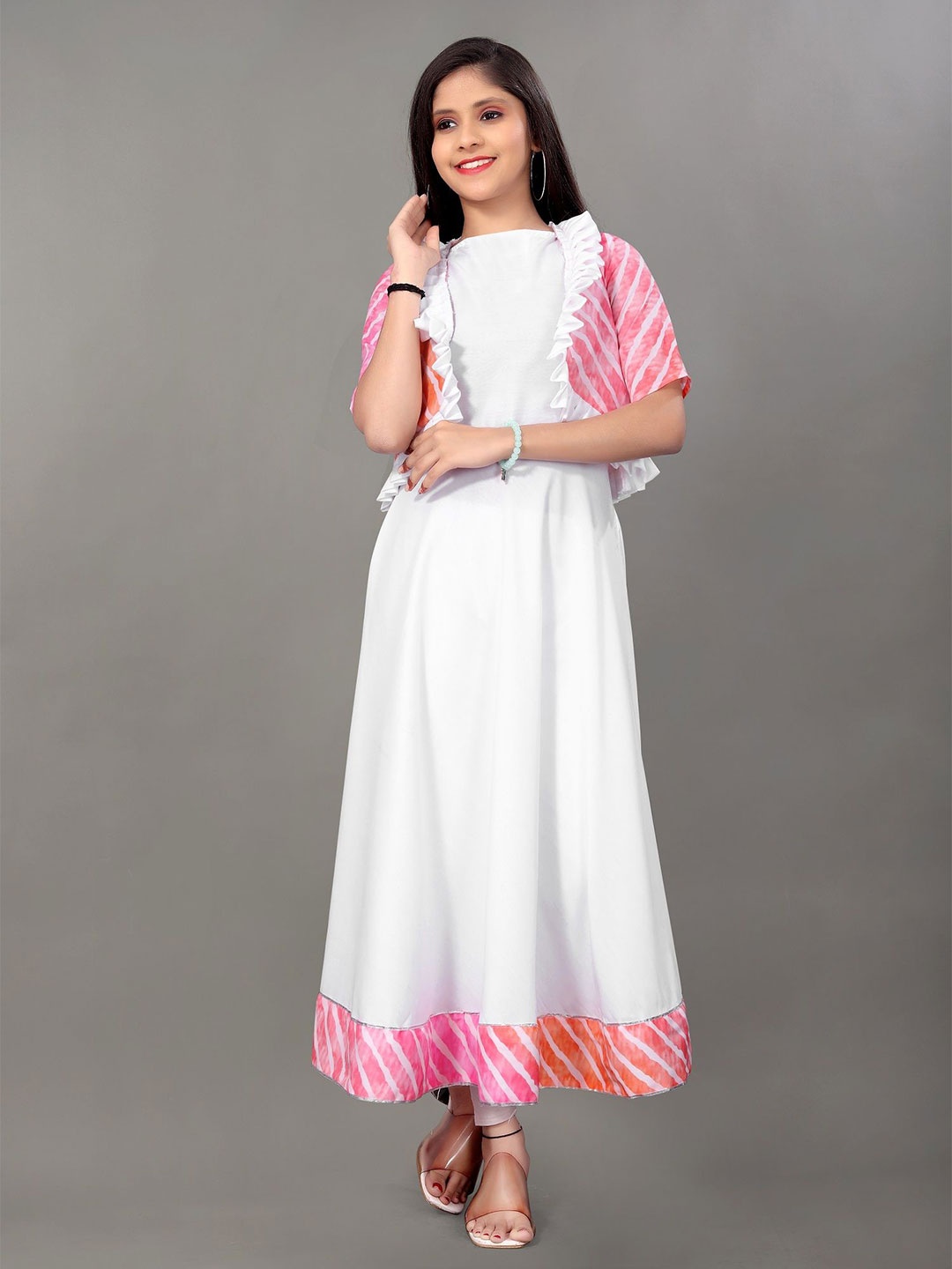 

BAESD Print Maxi Dress, White
