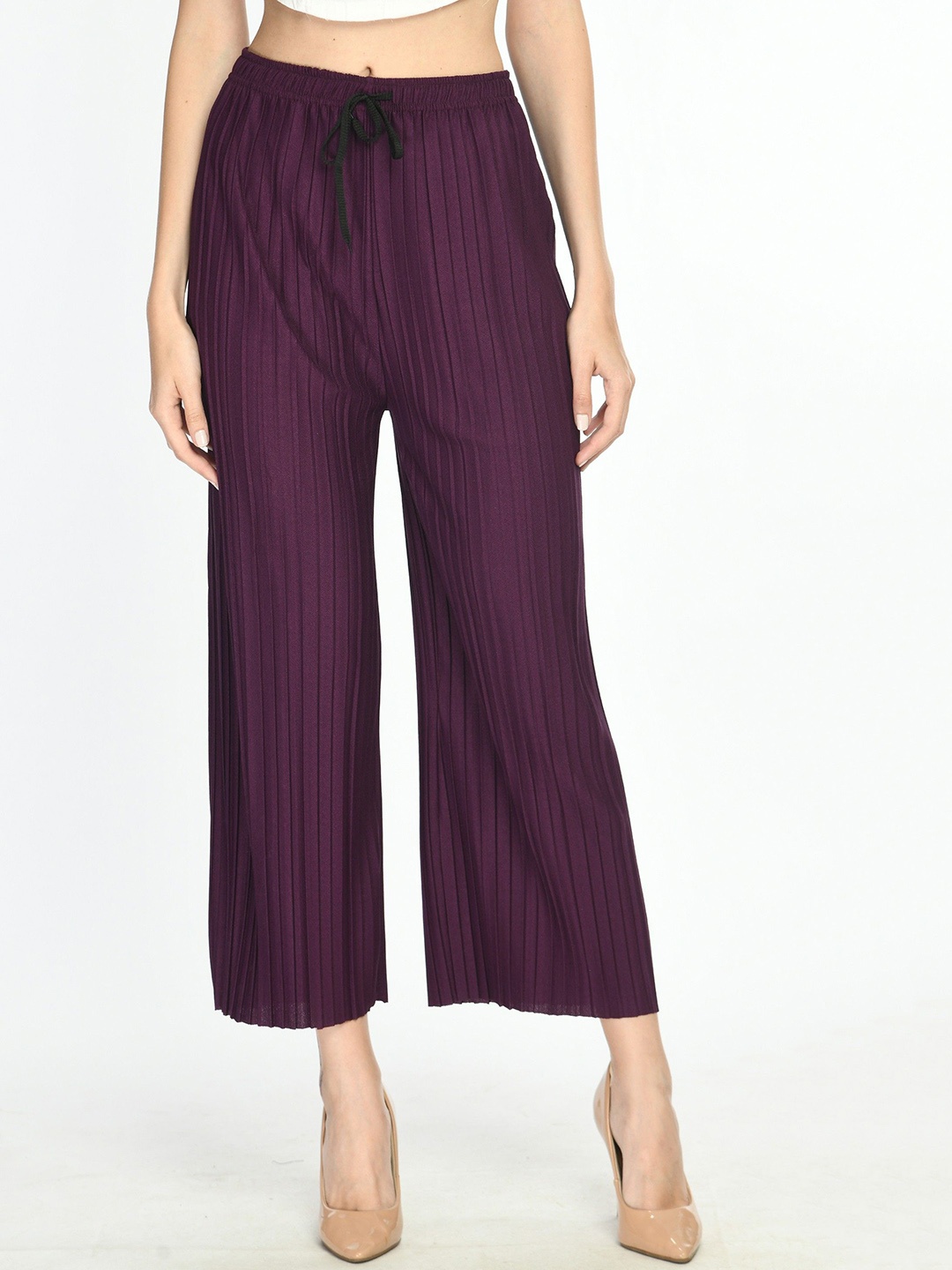 

Purser Women Original Regular Fit Culottes Trousers, Purple