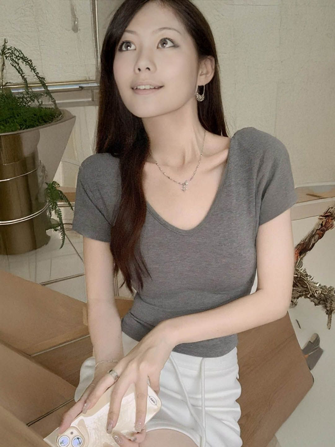 

StyleCast Cotton Top, Grey