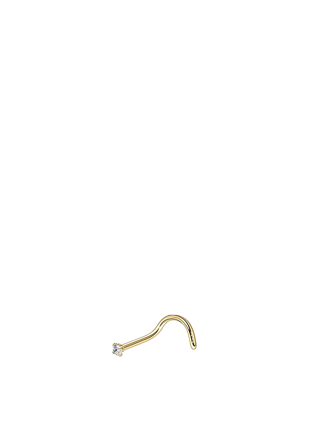 

Abhooshan Gold-Plated Cubic Zirconia Stud Nosepin